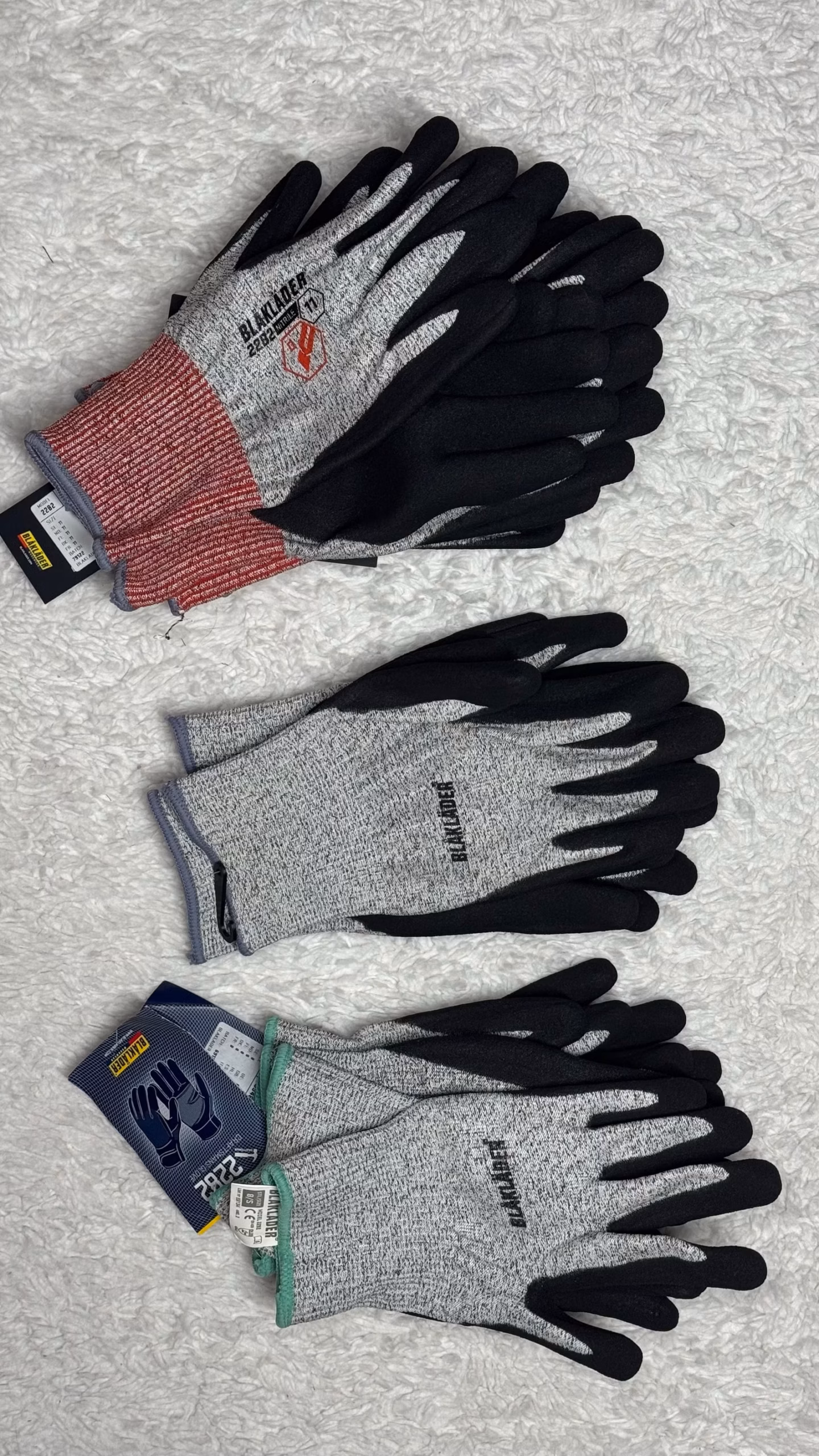 Blåkläder työkäsineet harmaa musta