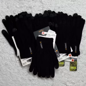 Tegera merinovilla aluskäsineet musta